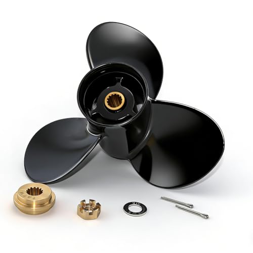 Boatman Upgrade 9.25x10 Outboard Propeller with Hardware Kits Compatible with Mercury Outboard Motos 9.9/15/20HP &Tohatsu Motos 9.9/12/15/18HP/20HP,NSM NSF MFS, OEM 48-897752A11