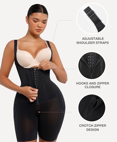 Lover-Beauty Fajas Colombianas Moldeadoras Shapewear for Women Tummy Control Postpartum Body Shaper with Zipper Crotch2