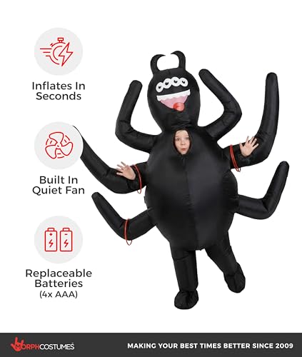 Disfraz inflable de araña para niños miniatura 3