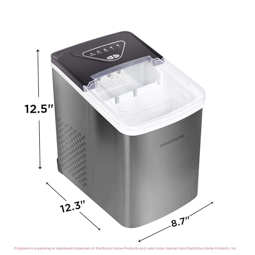 Image of Frigidaire EFIC123-SS Counter Top Maker, Produces 26 pounds Ice per Day, Stainless Steel
