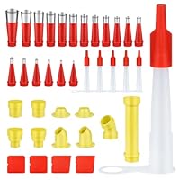 KACNON Edelstahl Dichtungsdüse, 38 Stück Universal Integrierte Gummidüse Werkzeug Kit, für Badezimmer, Fenster