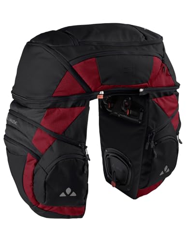 VAUDE Fahrradtasche für Gepäckträger Karakorum Pro 68L Schwarz/Rot,...