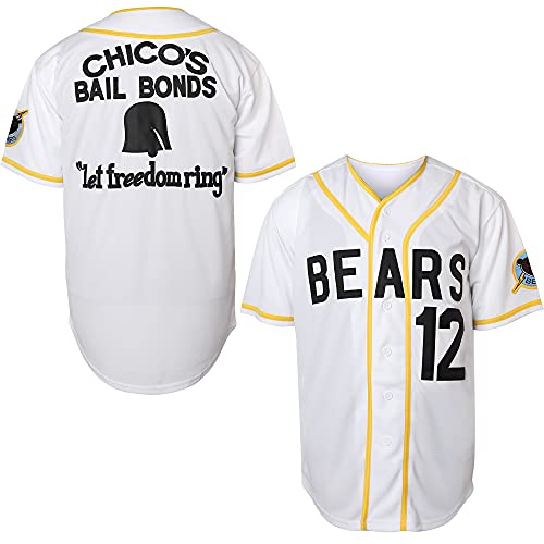 Bad News Bears Jersey #3 Kelly Leak #12 Tanner Boyle Camiseta de Béisbol Bordada Talla S-3XL
