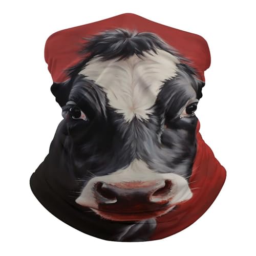 Cuello para hombre y mujer con fondo rojo, animales, bandana, balaclava, máscara facial, bufanda elástica, resistente al viento, enfriamiento, transpirable, para ciclismo y deportes al aire libre miniatura 1
