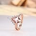 LAZLUVU Womens Stackable Rings Set Faux Pink Crystal Engagement Rings for Women with Cubic Zirconia Fashion Jewelry Size 10