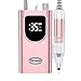 Delanie Professional Nail Drill for Acrylic Nails, 35,000 RPM Rechargeable Electric Nail File for Gel Nails, 2,000mAh Battery, LCD Display, High Speed, Low Heat, Low Vibrationn Rose Gold