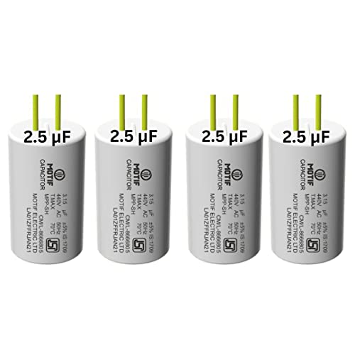 Image of INDTECH Capacitor For Ceiling Fan, ISI Electric Ceiling Fan Capacitor 2.5μF (4)
