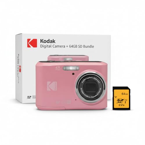 Kodak PIXPRO FZ45 Friendly Zoom 16MP Digital Camera Bundle (Pastel Pink) - image 1