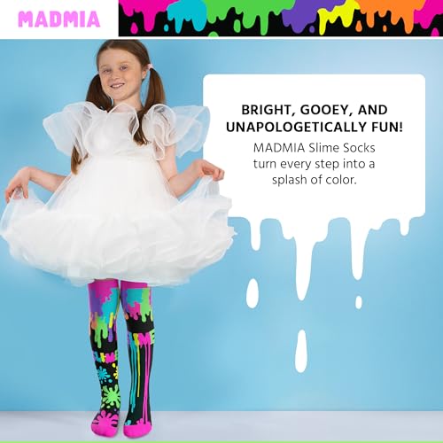 Image of MADMIA Slime Socks, Cool Knee-High Socks With Messy Colourful Goodness, Being Covered In Slime Has Never Felt Better!
