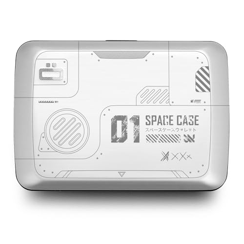 Image of OGON -DESIGNS- Aluminum Card Holder Wallet, RFID Protection. Model : OSLO | Durable & secure metal clasp. One-hand opening with instant card access. Holds up to 10 cards & bills.