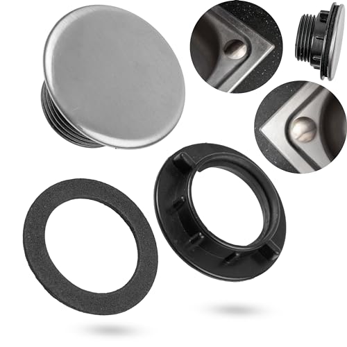 Sink tap Hole Cover, 2 Sets, diameter 44 mm Cover, diameter 27.5 x 20 mm Thread