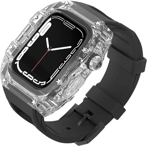 Correa deportiva VELORE de goma transparente y carcasa de PC que protege tu Apple Watch Ultra