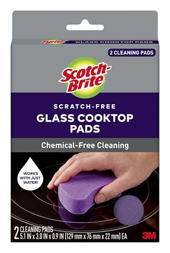 Scotch-Brite™ Glass Cooktop Pads , 4.1 in x 3.4 in x 1 in (104 cm x 86 m x 25), 6/2