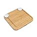 XIAOSAN Uniwersalny Natural Bamboo Cheese Board Cutter Set Antypoślizgowe Praktyczna Ergonomiczna Kuchnia Parapetówka Gift (Color : Cutter Set)