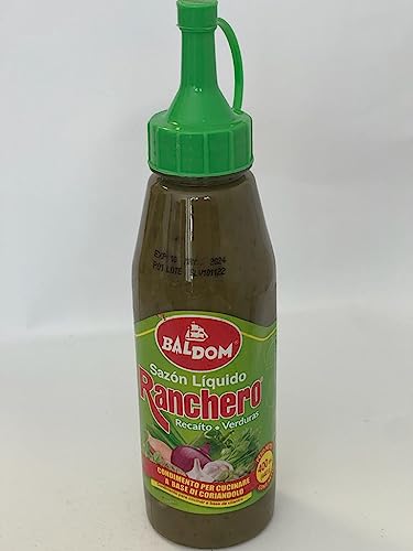 Miscela di spezie liquide per ortaggi della Repubblica Dominicana, bottiglia da 440g - Sazon Ranchero Liquido Verduras BALDOM