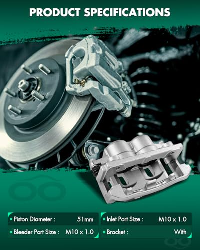 Image of SCITOO 19B2983 Front Left Driver Side Brake Caliper Fits For Infiniti For QX56 2004-2006,For Nissan For Armada 2005-2006,For Pathfinder For Armada 2004,For TITAN 2004-2007, With Bracket,1PC