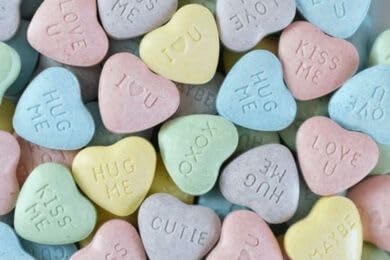 Conversation Hearts 3 lb Bag Gelatin free - Assorted Pastel Colors, Sweet, tart and sour Fruity Flavors by CandyLand USA, Perfect for Parties, Gifts, and Celebrations