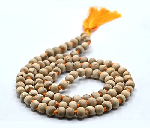 Image of Crystal Heaven Tulsi Mala Original - Certified Tulasi Mala Spiritual Beads Necklace for Meditation and Prayer for Men and Women