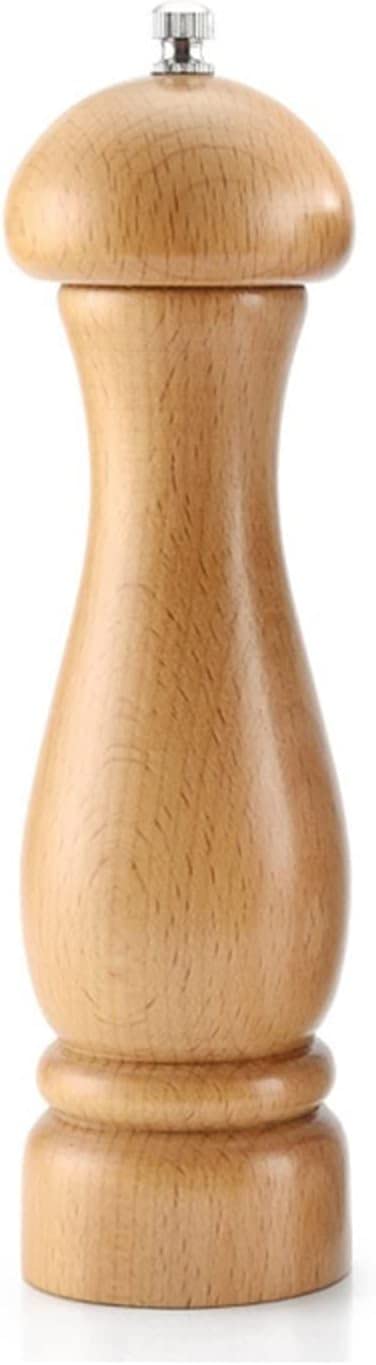 Pfeffermühle Pfeffermühle – Manuelle Pfeffermühlen aus Holz, Gewürzstreuer mit verstellbarem Keramikkern, klassisches Meersalzmühlen-Set, Küchenhelfer, Küchengewürzmühle (Farbe: Messing) (1)