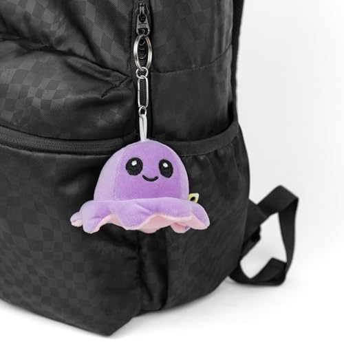 Image of Mirada Octopus Plush Soft Toy Keychain Purple | Mini Plush Toy Bag Charm for Kids & Girls | Mini Soft Toys, Cute Soft Toys, Stuffed Animals, Gift Item, Keyring, Bag Clips for Backpacks | 11cm