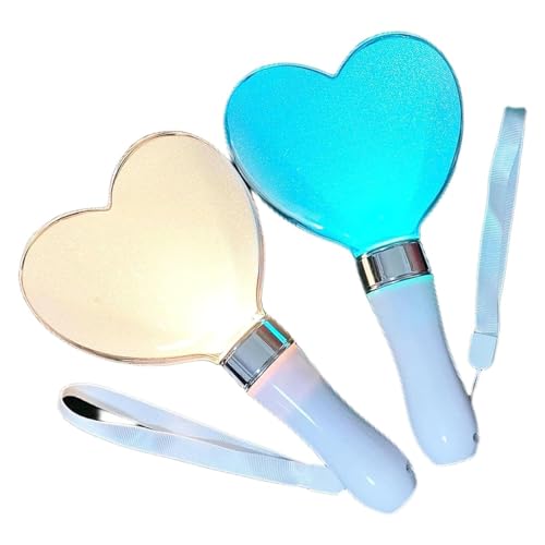 24色カラーチェンジ 2本セット 自動切替 手動切替 単4電池式 LEDコンサートペンライト キラキラ ハート LED 高輝度 応援ライト電池式 操作簡単 応援用品 ハート ハートコンサートペンライト 超高輝度led 高光度懐中電灯 高輝度ledライト 高輝度led採用のサムネイル