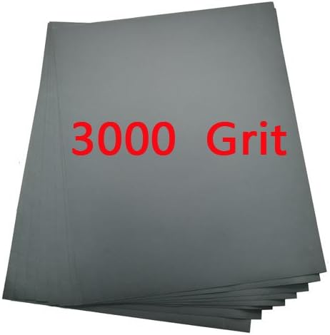 5 Sheets Sandpaper 3000 Grit Waterproof Paper 9"x11" Wet/dry Silicon Carbide