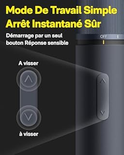 HOTO Visseuse sans Fil 3,6V, Tournevis Electrique 4N.m, 12 Embouts en Acier S2, Conception Tout-en-un, Charge Type C, Lumière LED sans Ombre, 3 Réglages du Couple, Batterie 1500 mAh