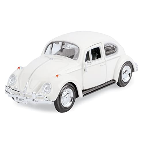 Con apertura della porta Modellino Die Cast JAMES BOND 007 Auto VW VOLKSWAGEN BEETLE 1966 - Scala 1:24 - lunghezza 16cm - Bianca
