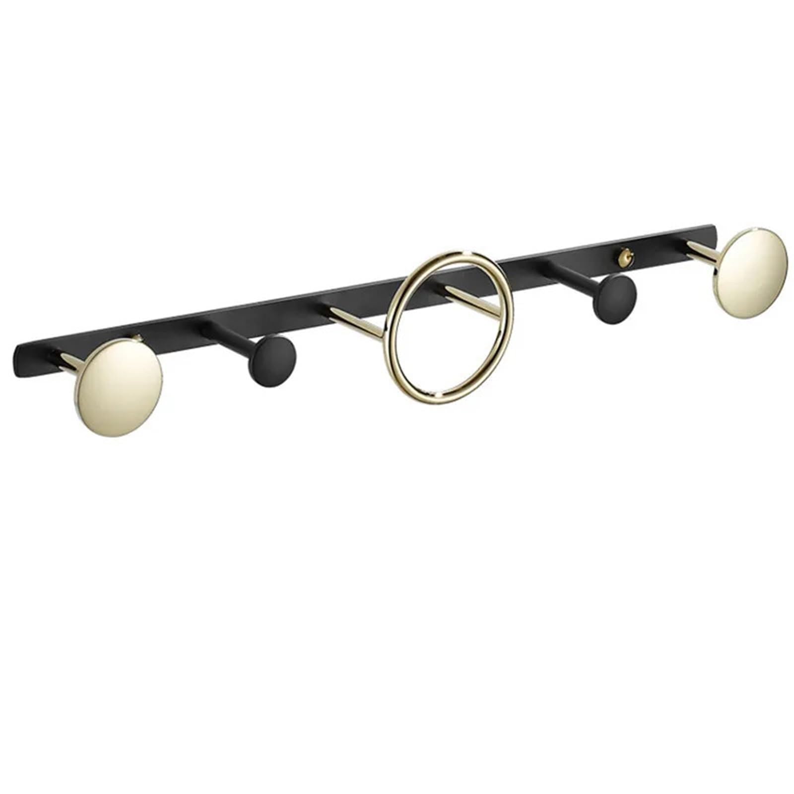 Ryqzhhy Style 4 Coat Hooks Golden Brass Wall Hooks For Robe Towel Clothes Hat Bathroom Kitchen Hardware Use(Style 4)