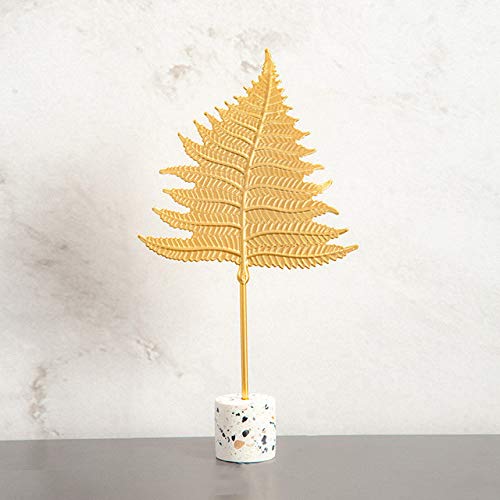 Cadeau décor à la maison figurine fleur en métal or pour salon bureau - 2