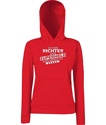 Sweat à capuche pour femme style décontracté coloris rouge