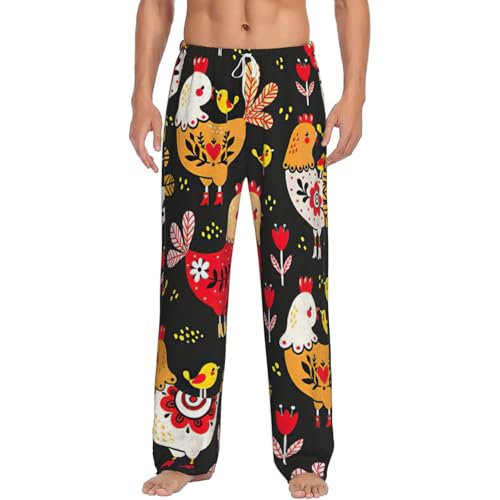Pantalon de pyjama en flanelle coq homme pour la maison