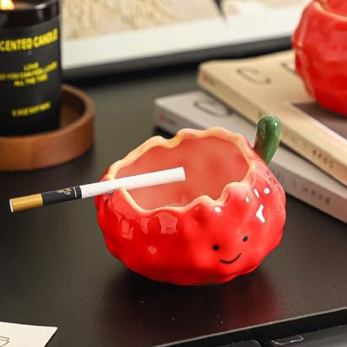 Zigarettenhalter mit Anti-Fly – Obst-inspirierter Aschenbecher für Zuhause und Büro, Schreibtischzubehör