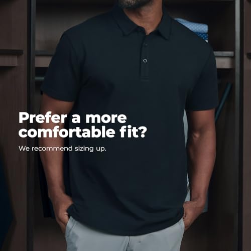 BYLT Men's Drop-Cut Polo – Collared Casual Shirt for Men – Soft Polyester, Cotton, and Spandex Blend – Wrinkle Resistant3
