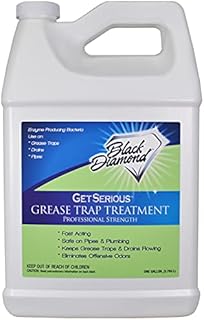 Black Diamond Stoneworks GET SERIOUS Grease Trap Treatment Commercial Enzyme Drain Opener, Cleaner, Odor Control, Trap Cleaning and Maintenance.