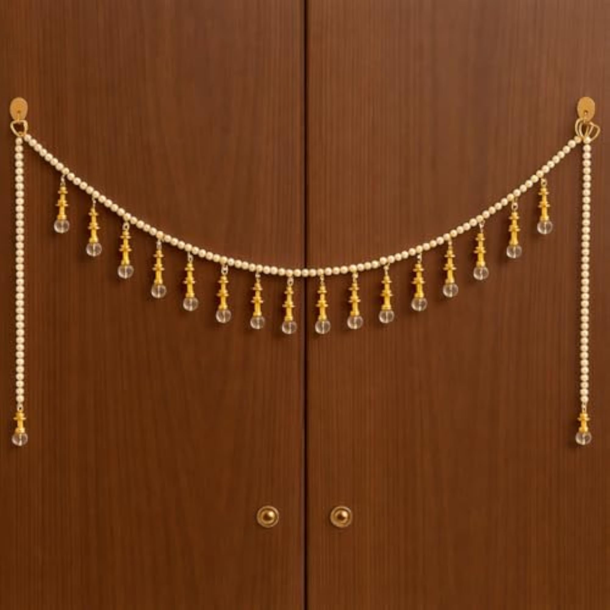 Handmade Crystal Pearl Toran for Main Door