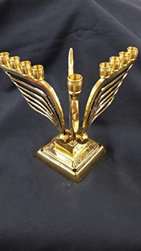 Hand Painted Ceramic Peace Van Hanukkah Menorah Peace Van