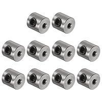 sourcing map 10 Stück Stellringe mit Innsechskant, 2mm Bohrung Wellenkragen, 7mm x 7mm (ADxH), Stellring Klemmring für Madenschraube Tiefenanschlagringe