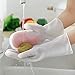 Magic Silicone Dishwashing Gloves Scrubber Dish Washing Soft Latex Rubber Scrub Kitchen Supplies Tableware Cleaning Tools(Green 1 Pc)