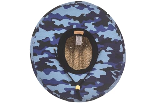 Image of Men's and Wowen's Lifeguard Straw Hat Wide Brim Beach Hat Sun Protection Outdoor Hat for Fishing Hiking
