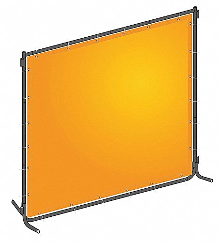 Welding Screen, 8 ft. W, 6 ft, YLW Org