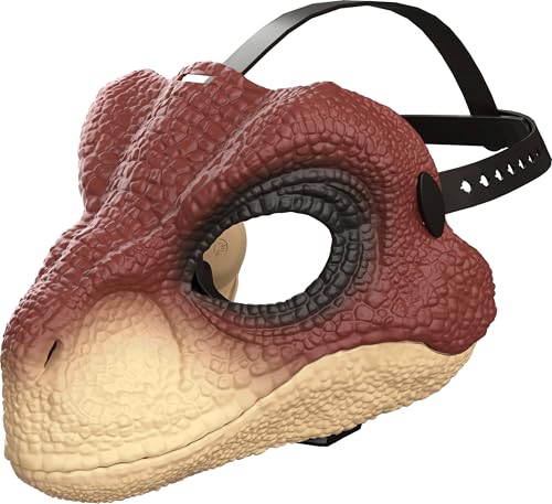 Mattel Jurassic World Rebirth Raptor Dinosaur Mask, Role-Play Head Wear, Movie-Inspired Costume Gear, Openable Jaw, Realistic Texture and Color,...