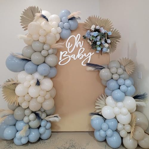 Image of Oh Baby Sign for Baby Shower Backdrop - Glitter Felt Oh Baby Sign Party Banner Boy Girl Baby Shower Decorations Gender Reveal 1st Birthday Party Photography Background - White