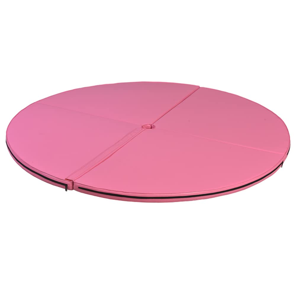 Dancing Pole Crash Mat Tappetino per esercizi extra spesso Palo da ballo Home Yoga Pilates Ginnastica Mat-Rosa(Size:120x5cm)