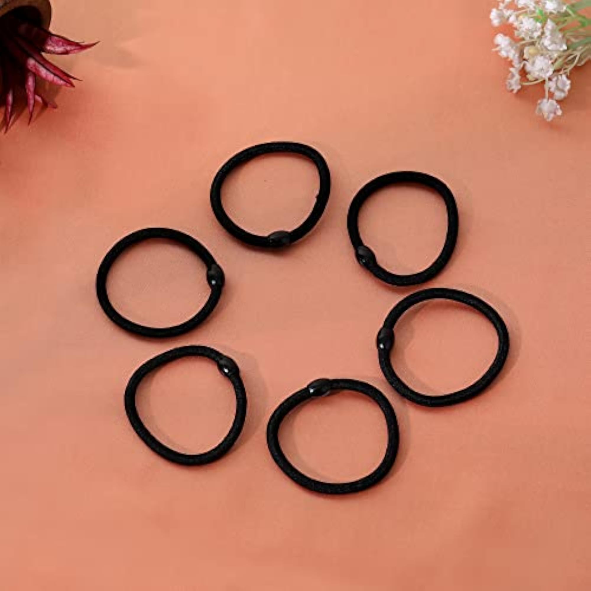 Pack of 6 Elastic Cotton Stretchable Hair Rubber Bands