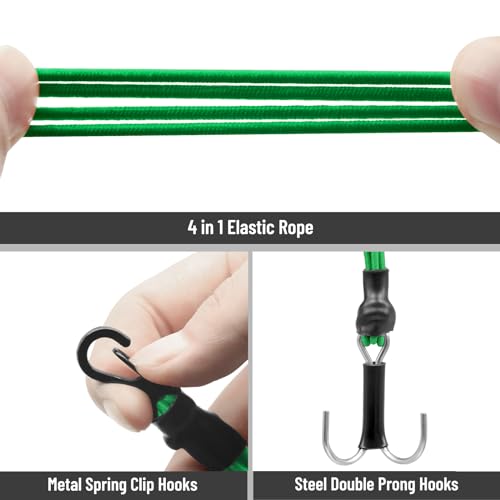 OGRC 1/8 1/10 RC Crawler Elastic Winch Strap Escape Rope with Hooks Rescue Trailer Hook for TRX4 Axi