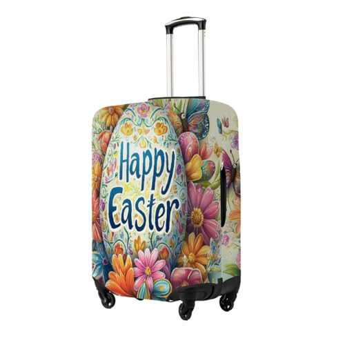Easter Eggs Flower Stretchable Luggage Covers for Suitcase TSA Approved, Dust Proof and Scratch Resistant Travel Luggage Protector for Carry On (25-28 in)2