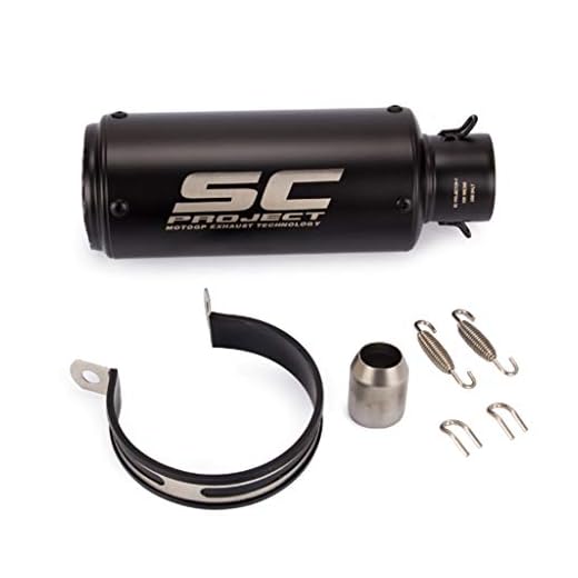 Smisan 51mm Exhaust Pipe Silencer, Stainless Steel 51mm Exhaust Pipe SilencLovethetrack Small Barrel Imitation Titanium with Iron bar Universal Exhaust Pipe, for Moto ATV Universal