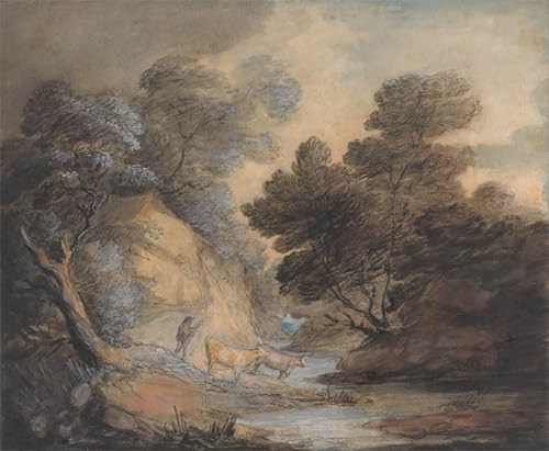 Abreuvement du bétail par Gainsborough affiche toile 60x90 cm pour créer un salon rustique chic