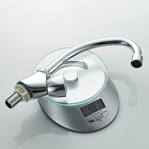 Ibergrif M18754 Ballet - Küchenarmatur mit Doppelhebel, Retro Spültischbatterie, Wasserhahn Nur für Kaltwasser, Chrom